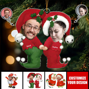 Couple Custom Photo Acrylic Ornament - Gift For Couple