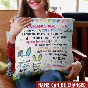 Personalized Easter Granddaughter Hug This Pillow