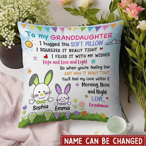 Personalized Easter Granddaughter Hug This Pillow