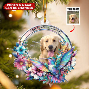 Custom Hummingbirds Appear When Angels Are Near Upload Your Photo To Personalize This Shaped Christmas Ornament