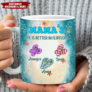 Grandma's Life Is Better In Flipflops Personalized Mug