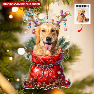 Peeking Pet Christmas - Personalized Acrylic Ornament