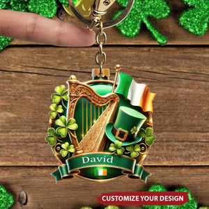 Custom Name Mountain Ireland Keychain - Personalized Gift For Ireland Lover