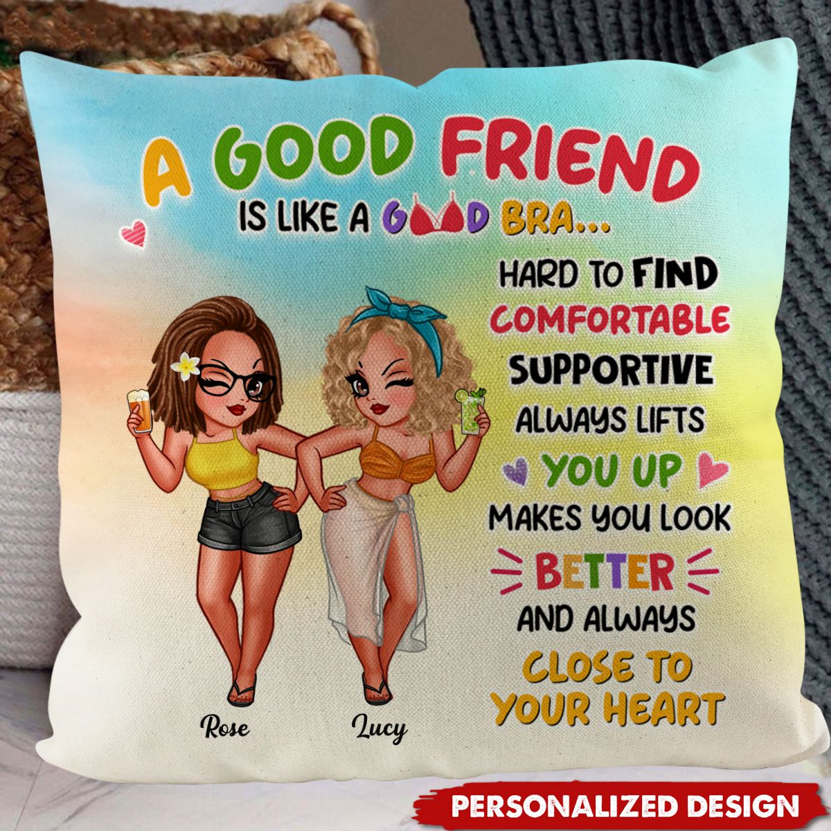 Gift To My Good Friend Pillow - Personalized Pillow