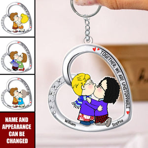 Personalized Gifts For Couple Keychain Together We're Unstoppable