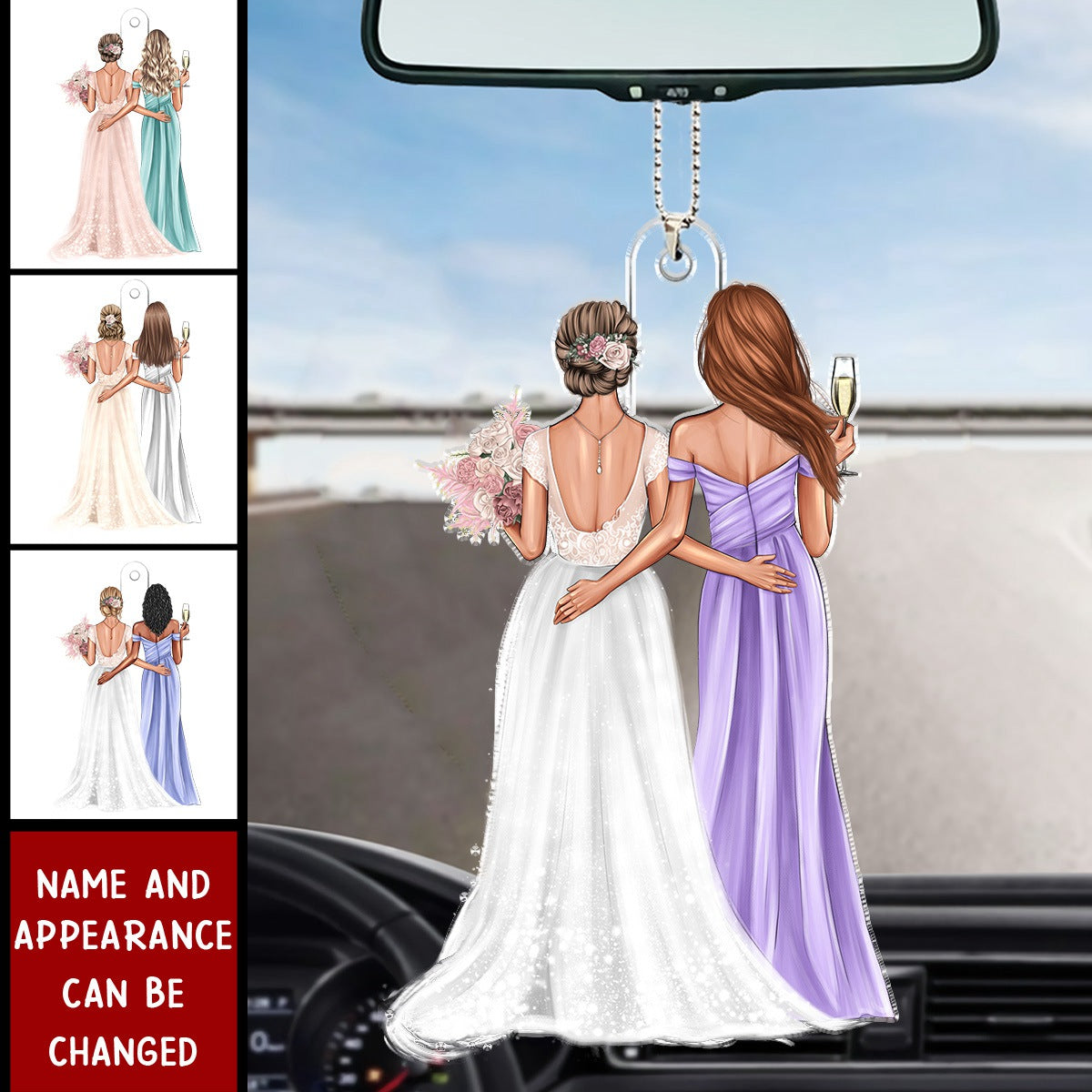 Thank You For Being My Bridesmaid - Personalized Car Ornament