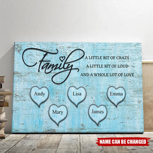 A Lot Of Love - Personalized Name Canvas