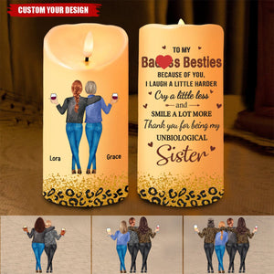 Cheers To Holiday Memories With My Besties Personalized LED Candle