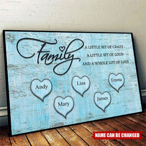 A Lot Of Love - Personalized Name Canvas