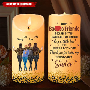 Cheers To Holiday Memories With My Besties Personalized LED Candle