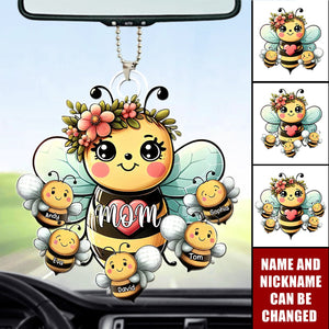 Fills Lives With Sweetness – Personalized Bees Car Ornament, Gift For Mom, Grandma, Family Members