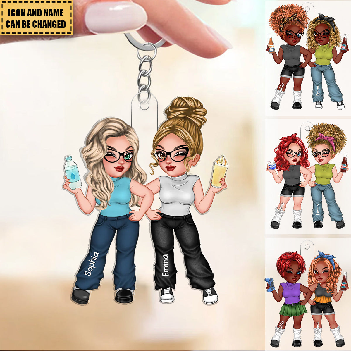 Personalized Y2K Summer Acrylic Keychain