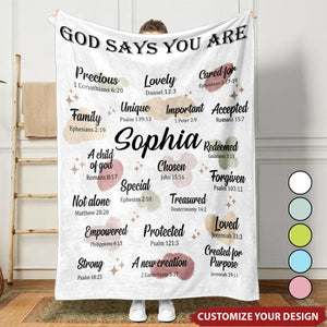 God Say You Are - Personalized Name Blanket