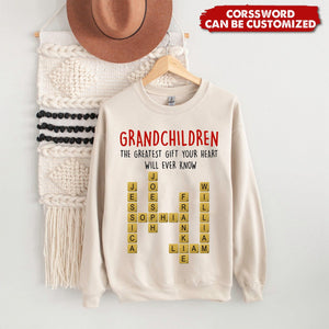 Grandchildren The Greatest Gift Your Heart Will Ever Know - Personalized Sweatshirt