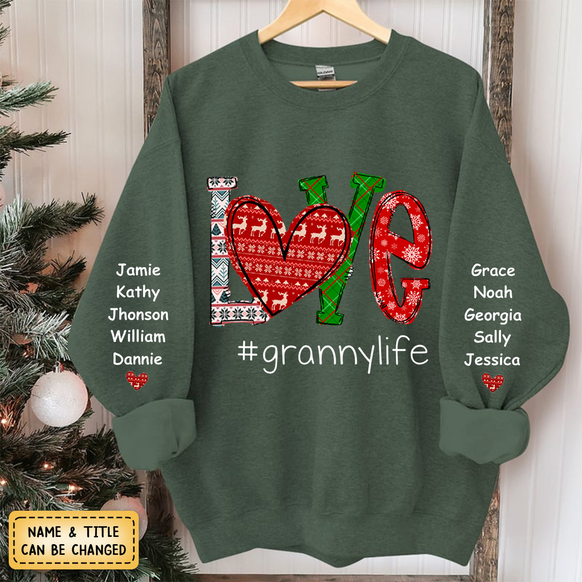 The Perfect Grandma - Family Personalized Sweatshirt With Design On Sleeve