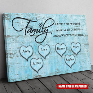 A Lot Of Love - Personalized Name Canvas