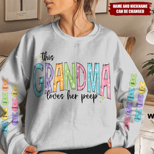 This Mama Loves Her Kids - Personalized Custom Sweatshirt - Mother's Day, Easter Day Gift For Grandma, Mom, Family Members