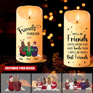 Our Friendship Is Endless Personalized LED Candle, Christmas Gift For Best Friends, BFF, Sisters