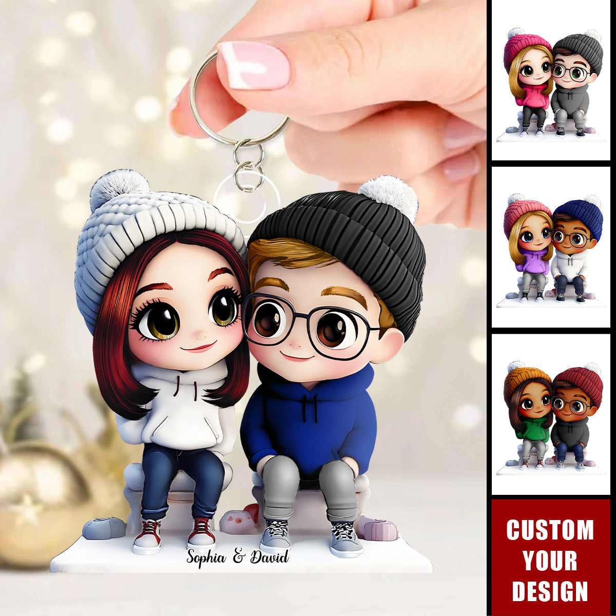 It's You & Me - Personalized Couple Keychain