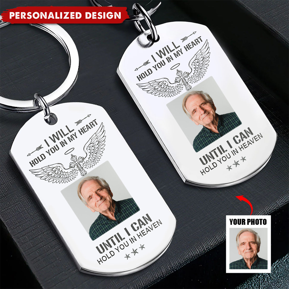 Never Walk Alone - Personalized Stainless Steel Keychain