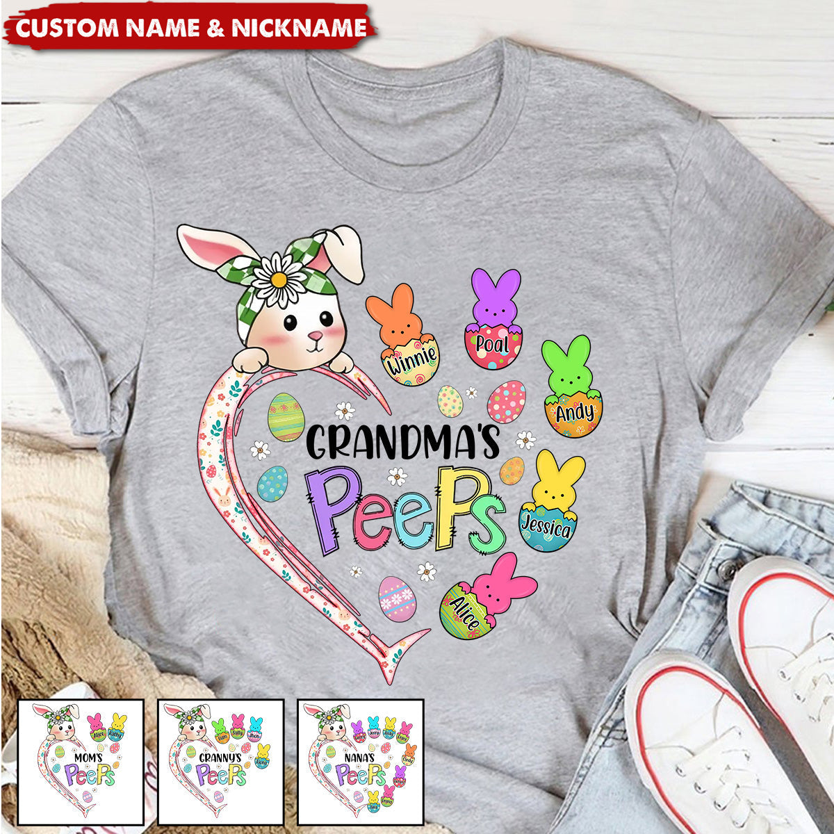 Easter Grandma Favorite Kids Personalized T-shirt