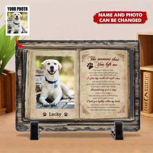 Memorial Personalized Rectangle Shaped Stone With Stand - Sympathy Gift For Pet Lovers