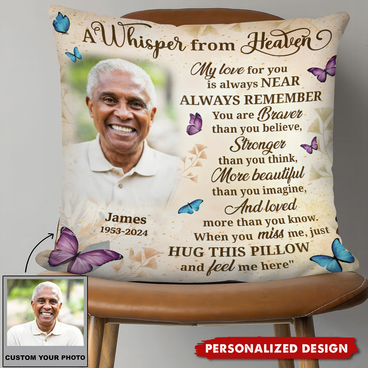 A Whisper From Heaven - Personalized Pillow