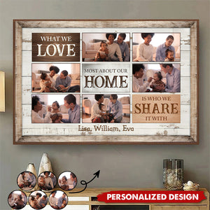 Most About Our Home - Personalized Canvas - Gift For Family Dad Mom Sister Brother Couple Husband Wife Kid