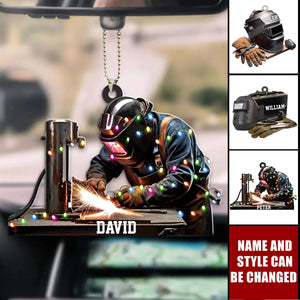 Personalized Welder And Working Tools Shaped Car Ornament