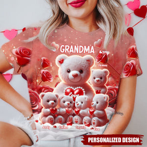 Mama Bear - Personalized Grandma All Over Shirt