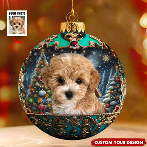 Custom Photo Our Pets Make Christmas Magical - Dog & Cat Personalized Ornament