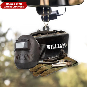 Personalized Welder And Working Tools Shaped Car Ornament