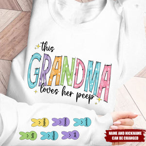 This Mama Loves Her Kids - Personalized Custom Sweatshirt - Mother's Day, Easter Day Gift For Grandma, Mom, Family Members