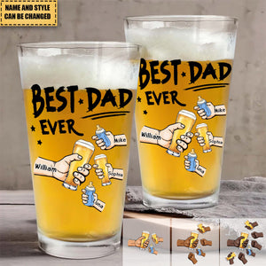 Best Dad Ever - Personalized Beer Glass