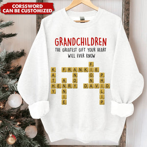 Grandchildren The Greatest Gift Your Heart Will Ever Know - Personalized Sweatshirt