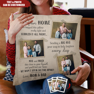 Hugs From Home - Personalized Photo Pillow