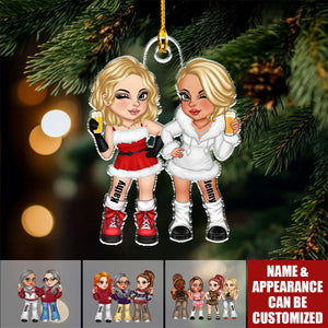 Best Friends Forever Season Y2K Style - Personalized Acrylic Christmas Ornament