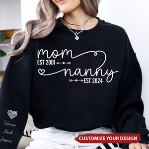 Mom Grandma Est Year Personalized Sweatshirt