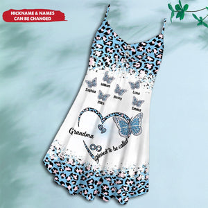 Personalized Blessed To Be Called Nana Butterfly Heart Infinity Grandkids Love Summer Dress
