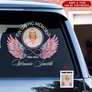 In Loving Memory Butterfly - Personalized Memorial Decal