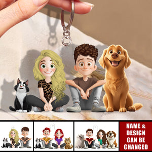 You And Me For Dog Parents - Personalized Acrylic Keychain