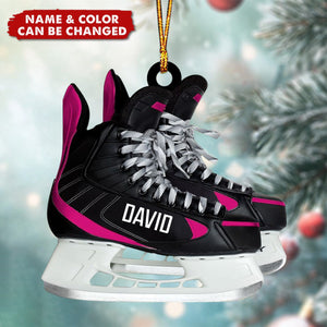 Personalized Ice Roller Blades Ornament, Christmas Ornament