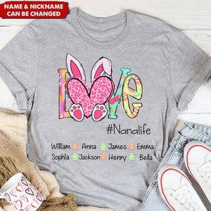 Love Grandmalife - Personalized T-Shirt For Nana Mom - Cute Family Gifts Easter