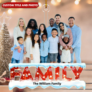 Custom Photo Family Besties Siblings Coworkers - Personalized Cutout Acrylic Ornament