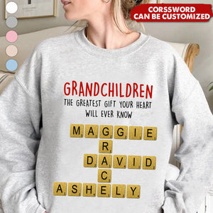 Grandchildren The Greatest Gift Your Heart Will Ever Know - Personalized Sweatshirt