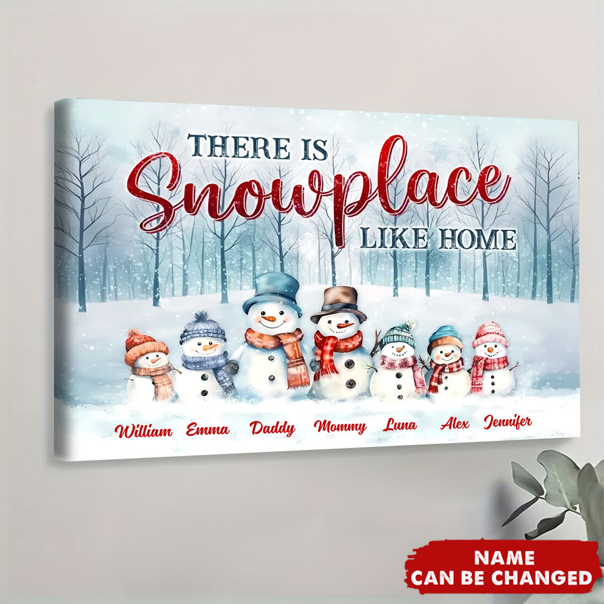 Personalized Family There's Snowplace Like Home Poster