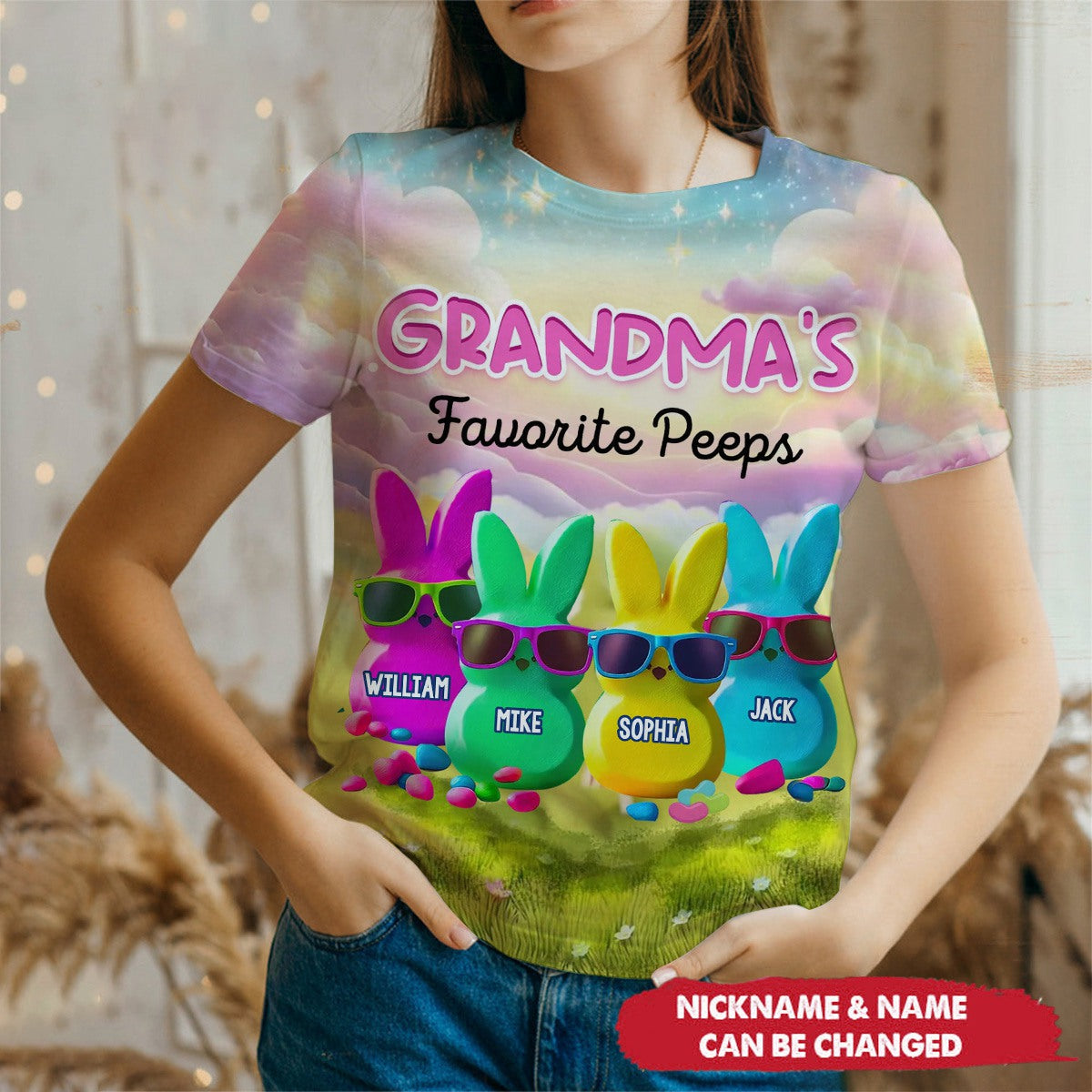 Personalized Gift Grandma's Favorite All-over Print T Shirt