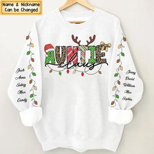 Grandma Claus Custom Name Christmas Light - Personalized Sweatshirt