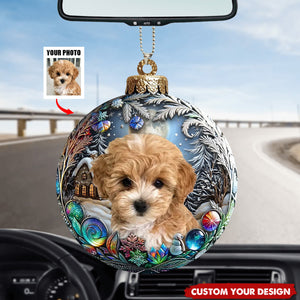 Custom Photo Pets Make Our Lives Whole - Dog & Cat Personalized Car Ornament