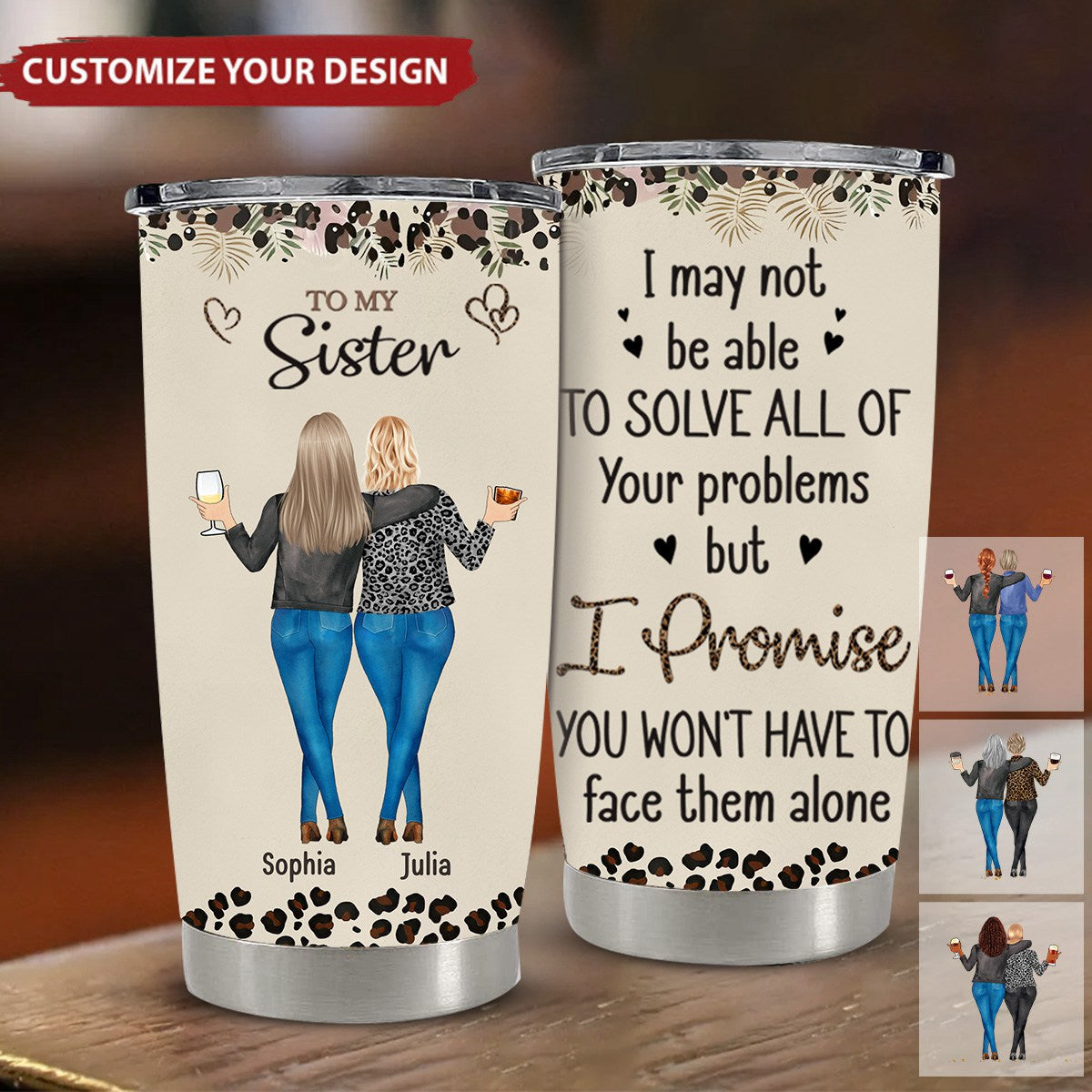 I Love That You're My Soul Sister Personalized Tumbler